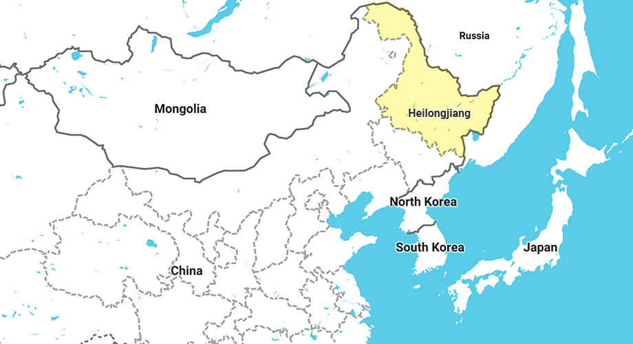 Heilongjiang map